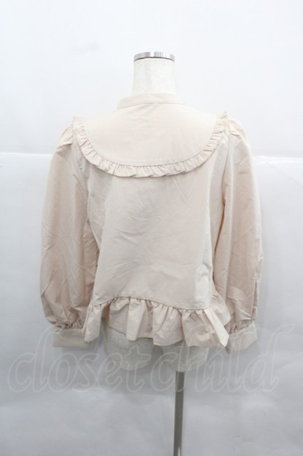 画像2: FLC / 皆方由衣コラボペプラムブラウス L 濃白 I-25-12-13-049-LO-BL-SA-ZI (2)