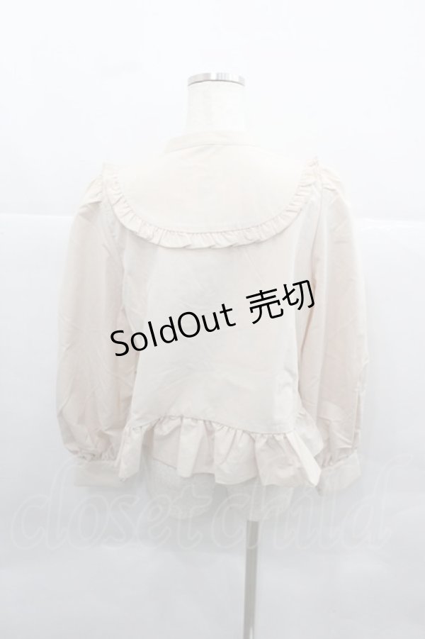 画像2: FLC / 皆方由衣コラボペプラムブラウス L 濃白 I-25-12-13-049-LO-BL-SA-ZI (2)