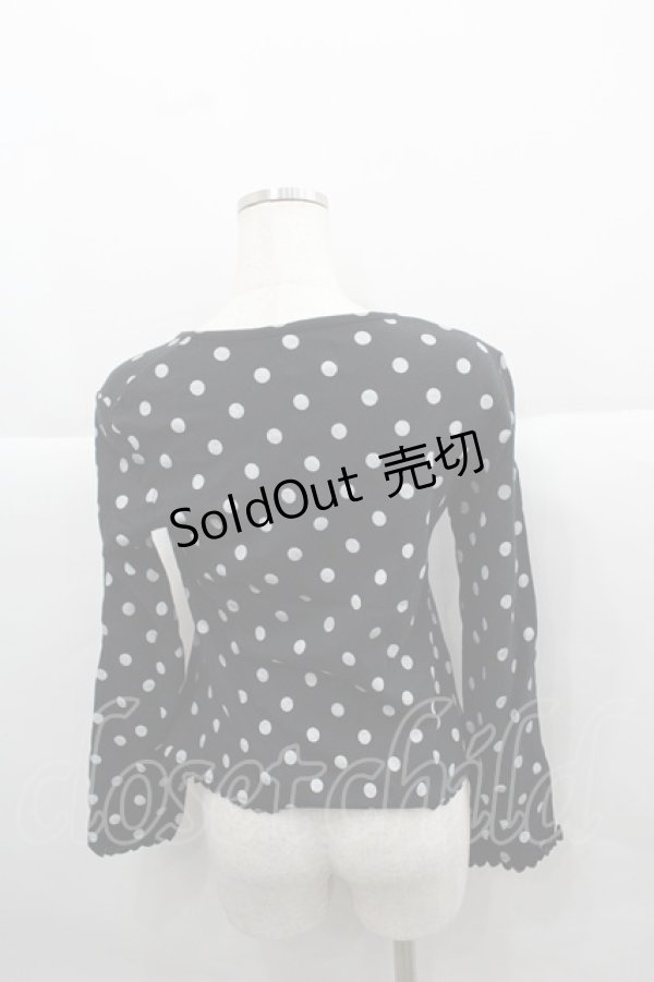 画像2: Angelic Pretty / Frenchドットカットカーディガン  黒Ｘ白 I-25-12-13-050-AP-TO-SA-ZI (2)