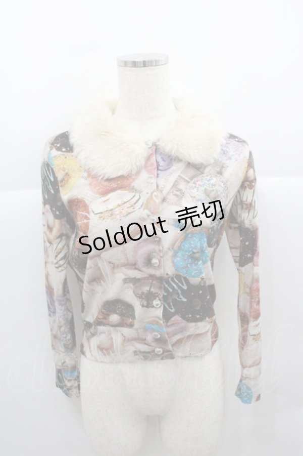 画像1: MILK / DONUTカーディガン  チョコクリームベースＸチョコ I-25-12-13-051-ML-TO-SA-ZI (1)