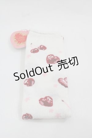 画像: BABY,THE STARS SHINE BRIGHT / KiraKira Parfait柄オーバーニーソックス  白Ｘ赤 I-25-12-13-005-BA-ZA-SA-ZI