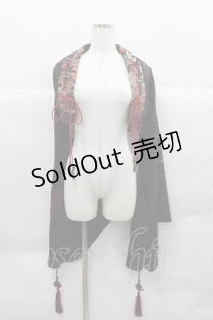 画像: Ozz oneste / 和中華 桜矢ptボレロ  黒ｘ赤 I-25-12-13-053-OO-TO-SA-ZI