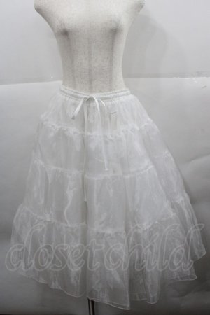 画像: axes femme kawaii / ミディオーガンジーパニエ  白 I-25-12-13-060-AX-SK-SA-ZI