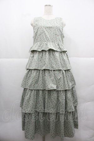 画像: merry jenny / petit flowerティアードジャンスカ  グリーン I-25-12-13-071-LO-OP-SA-ZI