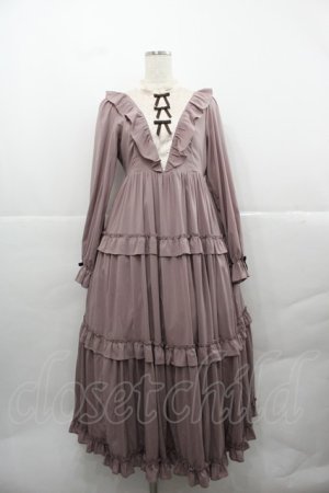 画像: axes femme kawaii / クラシカルフリルロングワンピ  ピンク I-25-12-13-074-AX-OP-SA-ZI