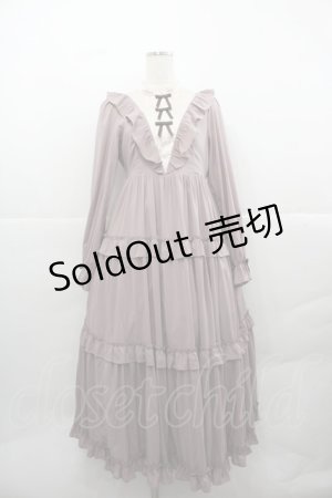 画像: axes femme kawaii / クラシカルフリルロングワンピ  ピンク I-25-12-13-074-AX-OP-SA-ZI