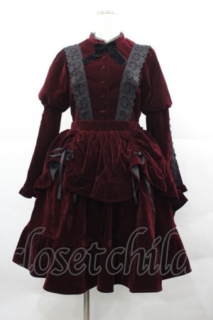 画像: axes femme kawaii / ベルベットドールワンピース  ボルドー I-25-12-13-081-AX-OP-SA-ZI