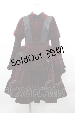 画像: axes femme kawaii / ベルベットドールワンピース  ボルドー I-25-12-13-081-AX-OP-SA-ZI