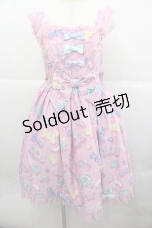 画像: Angelic Pretty / Jelly Candy Toysハートジャンパースカート  ピンク I-25-12-13-084-AP-OP-SA-ZI