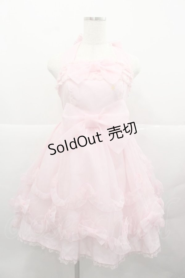 画像1: Angelic Pretty / スノークリスタルジャンパースカート  ピンク I-25-12-13-086-AP-OP-SA-ZI (1)