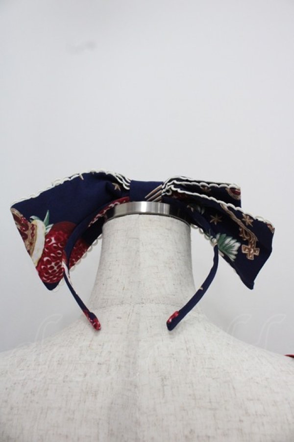 画像4: Angelic Pretty / Royal Crown Berry SpecialジャンパースカートSet  ネイビー I-25-12-13-087-AP-OP-SA-ZI (4)