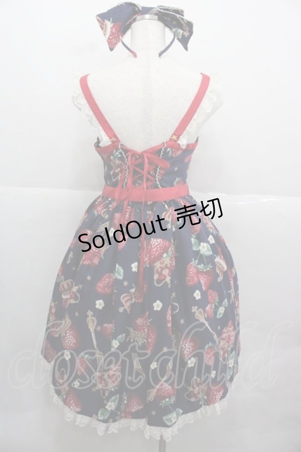 画像5: Angelic Pretty / Royal Crown Berry SpecialジャンパースカートSet  ネイビー I-25-12-13-087-AP-OP-SA-ZI (5)