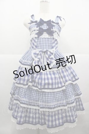 画像: BABY,THE STARS SHINE BRIGHT / Milky Gingham Dollジャンパースカート  青チェック I-25-12-13-089-BA-OP-SA-ZI