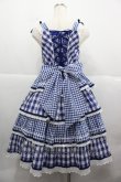 画像2: BABY,THE STARS SHINE BRIGHT / Milky Gingham Dollジャンパースカート  青チェック I-25-12-13-089-BA-OP-SA-ZI (2)