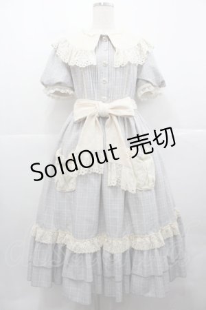 画像: Hoshibako Works / カントリーラビットワンピース  サックスＸ白 I-25-12-13-093-LO-OP-SA-ZI