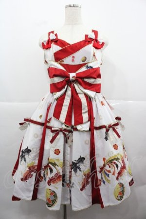 画像: metamorphose / 乙女の白昼夢タックジャンパースカート  白 I-25-12-13-096-ME-OP-SA-ZI