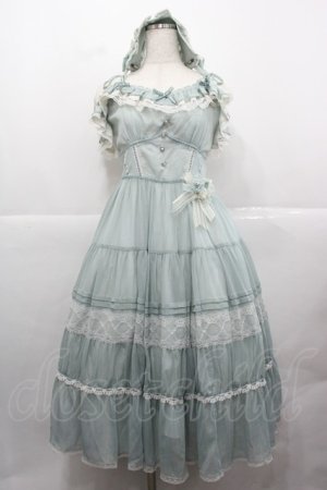 画像: Chris house lolita(海外ロリータブランド) / ラメストライプ&レースジャンパースカート M ミント I-25-12-13-098-LO-OP-SA-ZI