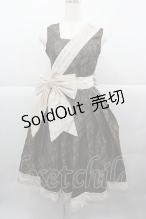 画像: PINK -UP LOLITA(海外ロリータブランド) / チョコレート柄ジャンパースカート  ブラウン I-25-12-13-104-LO-OP-SA-ZI