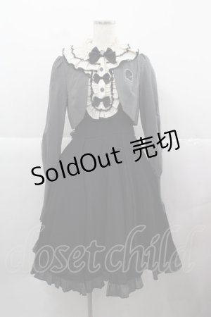 画像: 仲夏物語 / ストライプボレロ重ね風ワンピース M 黒Ｘグレー I-25-12-13-107-EL-OP-SA-ZI