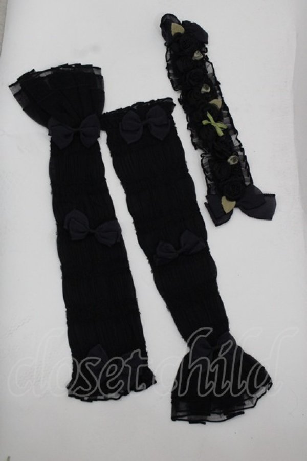 画像3: Reddit(海外ロリータブランド) / Dollフラワー柄半袖ワンピースセット S 緑ｘ黒 I-25-12-13-110-LO-OP-SA-ZI (3)