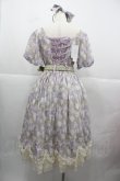 画像3: MISS POINT（海外ロリータブランド） / チューリップ総柄半袖ワンピース&リボンカチューシャセット M ラベンダーＸグリーン I-25-12-13-114-LO-OP-SA-ZI (3)