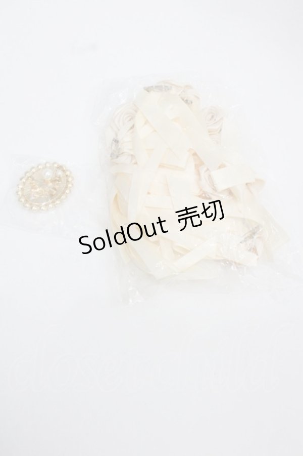 画像4: Alice Girl（海外ロリータブランド） / 薔薇リボン刺繍レース半袖ワンピースセット S 生成り I-25-12-13-120-LO-TO-SA-ZI (4)