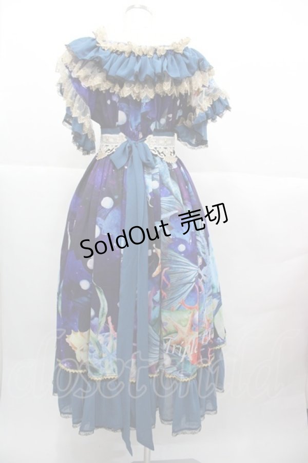 画像2: Triple fortune / セイレーンワンピース  黒Ｘ紫 I-25-12-13-122-EL-OP-SA-ZI (2)