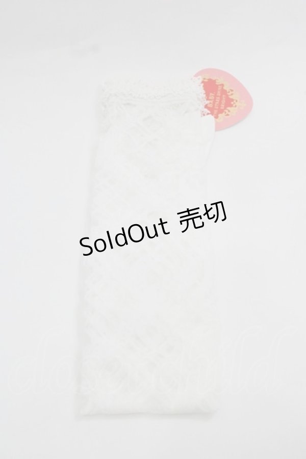 画像1: BABY,THE STARS SHINE BRIGHT / レーシィレースアップソックス  白 I-25-12-13-016-BA-ZA-SA-ZI (1)