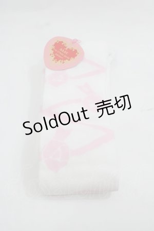 画像: BABY,THE STARS SHINE BRIGHT / レースアップリボンタイツ  白Ｘピンク I-25-12-13-017-BA-ZA-SA-ZI