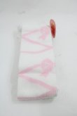 画像2: BABY,THE STARS SHINE BRIGHT / レースアップリボンタイツ  白Ｘピンク I-25-12-13-017-BA-ZA-SA-ZI (2)