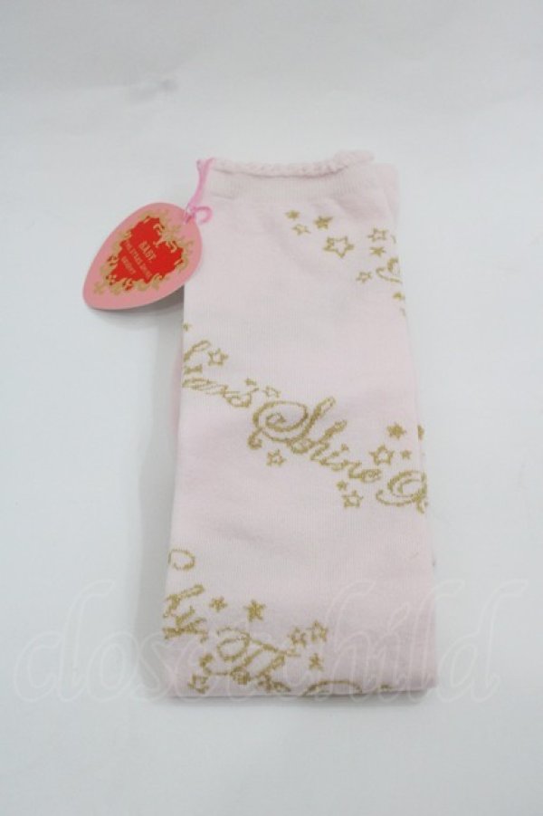 画像1: BABY,THE STARS SHINE BRIGHT / Bright Starryロゴオーバーニーソックス  ピンク I-25-12-13-018-BA-ZA-SA-ZI (1)