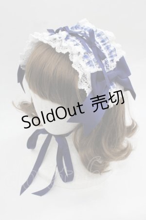 画像: BABY,THE STARS SHINE BRIGHT / Milky Gingham Dollヘッドドレス  青チェック I-25-12-13-027-BA-AC-SA-ZI