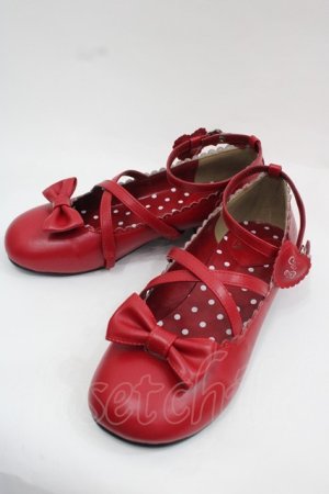 画像: Angelic Pretty / ロゴハートパンプス L 赤 I-25-12-13-003-AP-SH-SA-ZI