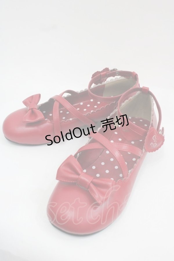 画像1: Angelic Pretty / ロゴハートパンプス L 赤 I-25-12-13-003-AP-SH-SA-ZI (1)