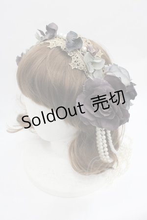 画像: Triple fortune / ローズパールカチューシャ  青Ｘ白 I-25-12-13-030-EL-AC-SA-ZI