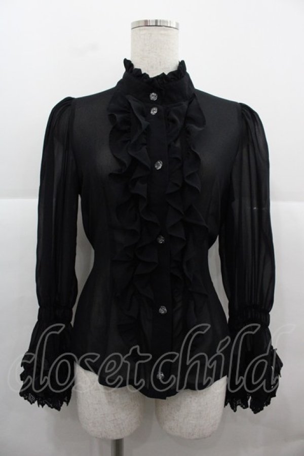 画像1: ALICE and the PIRATES / Mary Rose シフォン  黒 I-25-12-13-034-PA-BL-SA-ZI (1)