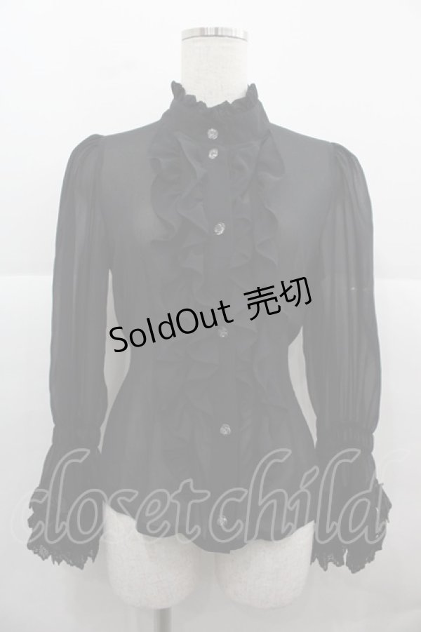 画像1: ALICE and the PIRATES / Mary Rose シフォン  黒 I-25-12-13-034-PA-BL-SA-ZI (1)