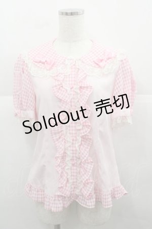 画像: Angelic Pretty / Lovelyチェックブラウス  ピンク I-25-12-13-035-AP-BL-SA-ZI
