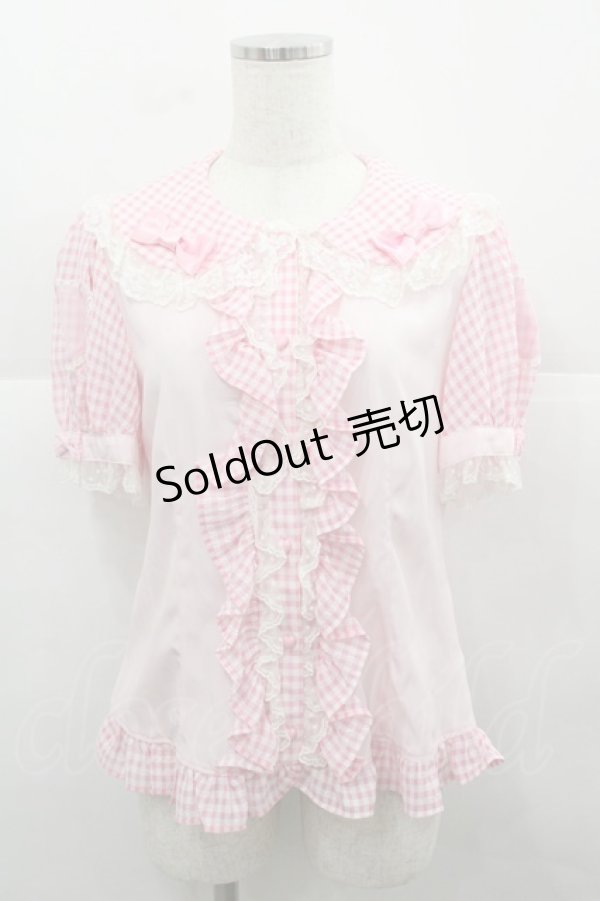 画像1: Angelic Pretty / Lovelyチェックブラウス  ピンク I-25-12-13-035-AP-BL-SA-ZI (1)