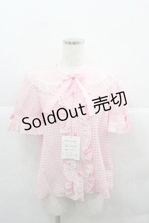 画像: Angelic Pretty / ギンガムはしごレースブラウス  ピンクＸ白 I-25-12-13-036-AP-BL-SA-ZI