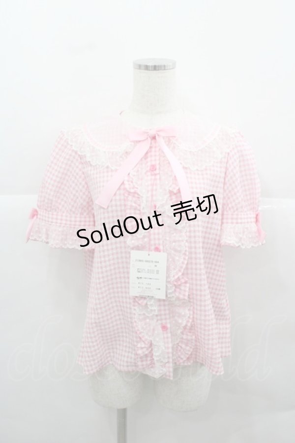 画像2: Angelic Pretty / ギンガムはしごレースブラウス  ピンクＸ白 I-25-12-13-036-AP-BL-SA-ZI (2)