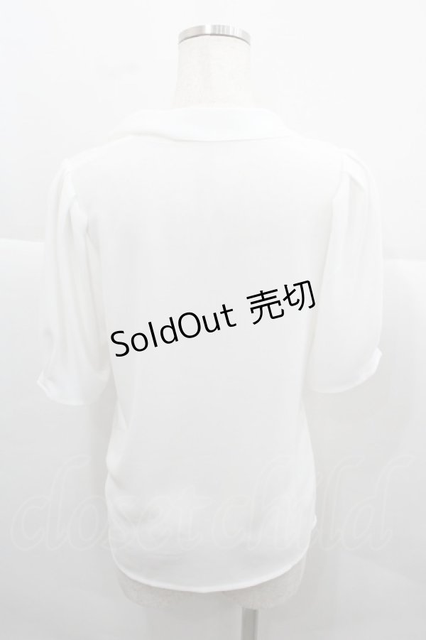 画像2: an another angelus / カンパニュラ刺繍衿ブラウス  白 I-25-12-13-037-CA-BL-SA-ZI (2)