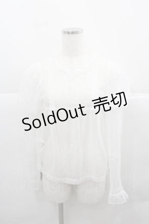 画像: Little Dipper（海外ロリータブランド） / ドットシースルートップス S 白 I-25-12-13-038-LO-TO-SA-ZI