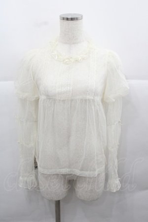 画像: Little Dipper（海外ロリータブランド） / ドットシースルートップス S 黒 I-25-12-13-039-LO-TO-SA-ZI