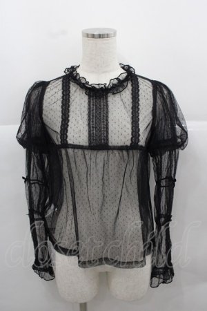 画像: Little Dipper（海外ロリータブランド） / ドットシースルートップス S 生成り I-25-12-13-040-LO-TO-SA-ZI