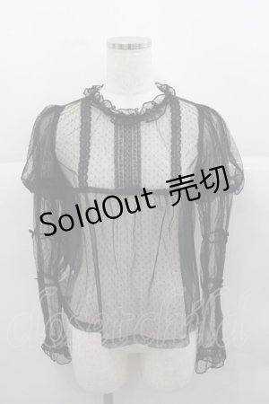 画像: Little Dipper（海外ロリータブランド） / ドットシースルートップス S 生成り I-25-12-13-040-LO-TO-SA-ZI