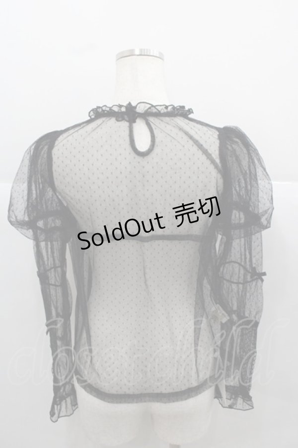 画像2: Little Dipper（海外ロリータブランド） / ドットシースルートップス S 生成り I-25-12-13-040-LO-TO-SA-ZI (2)