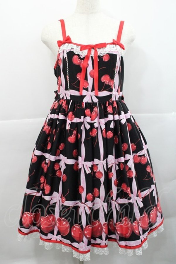 画像1: Angelic Pretty / Charming Cherryジャンパースカート  ピンク I-25-12-18-046-AP-OP-SA-ZI (1)