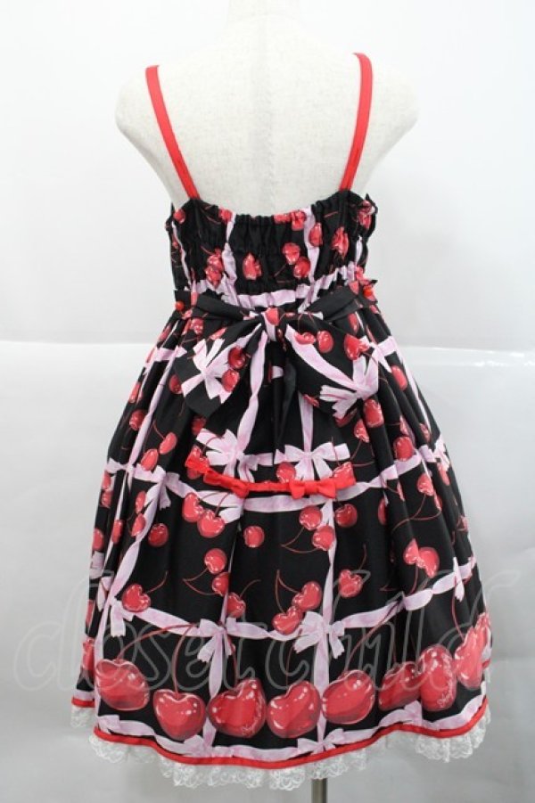 画像2: Angelic Pretty / Charming Cherryジャンパースカート  ピンク I-25-12-18-046-AP-OP-SA-ZI (2)