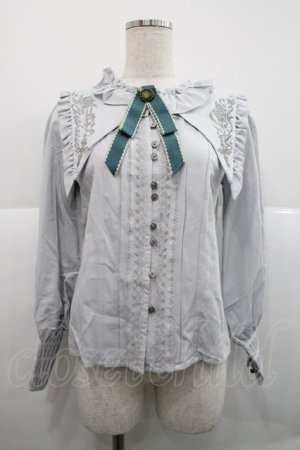 画像: Chris house lolita(海外ロリータブランド) / フリル襟ピンタックセーラー襟長袖ブラウス  グレー I-25-12-18-006-LO-BL-SA-ZI